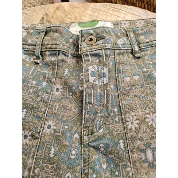 ANTHROPOLOGIE Pilcro & Letterpress Skinny Denim Jeans Paisley Size 27 Boho - Picture 4 of 10